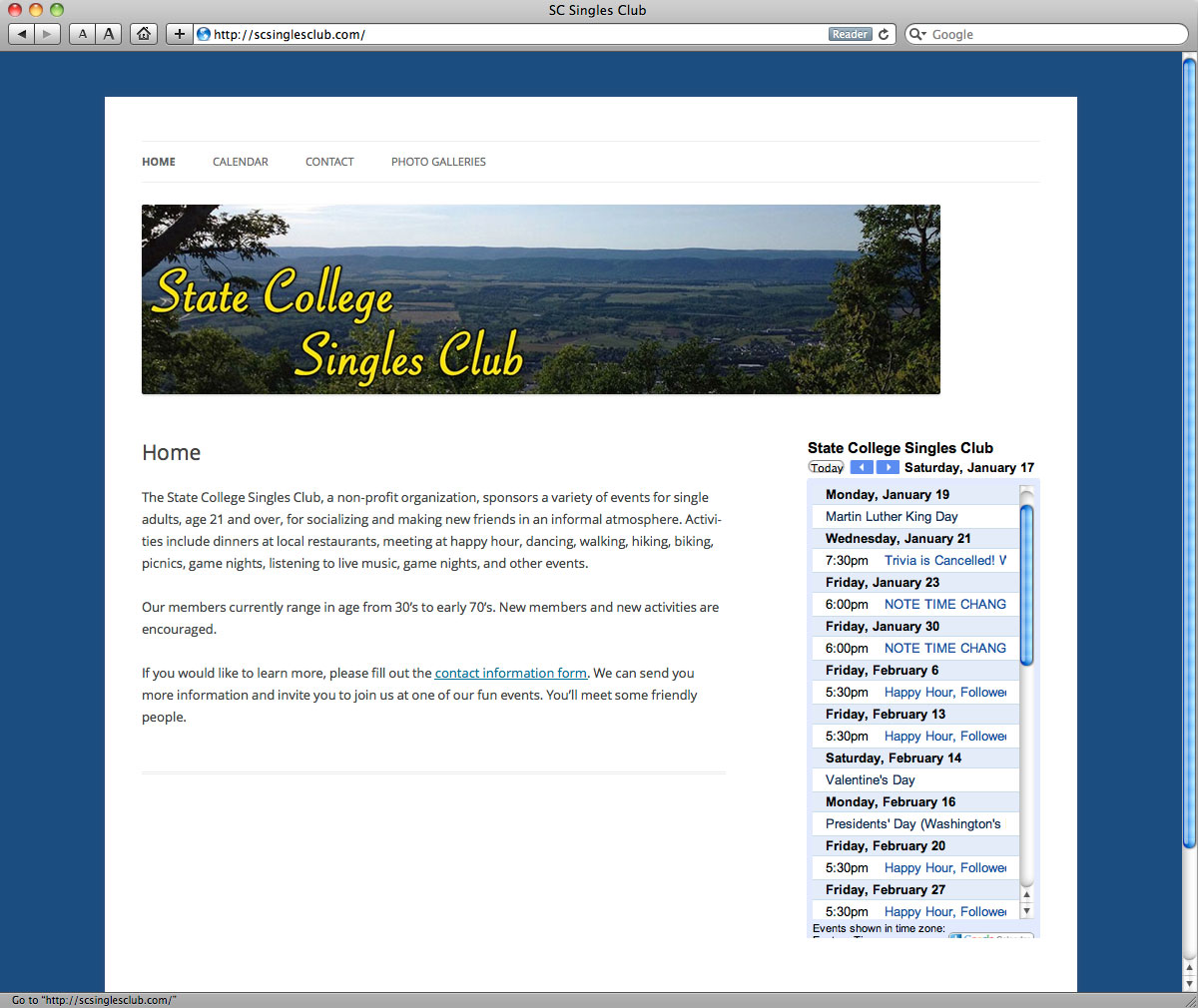 State College Singles Club
